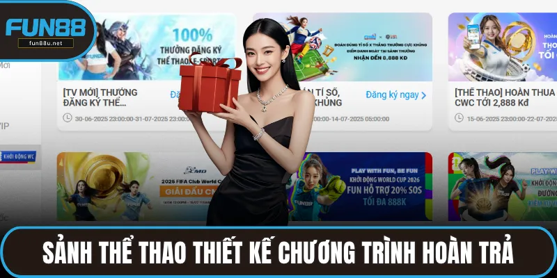 Sảnh thể thao thiết kế chương trình hoàn trả đặc biệt