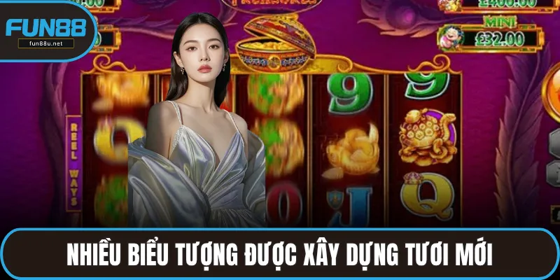 Nhiều biểu tượng được xây dựng tươi mới, cấp độ đa dạng